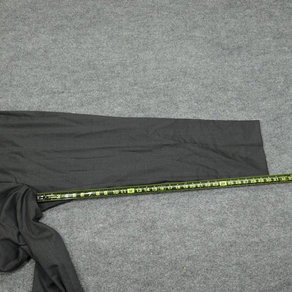 Zanella Todd Pants Mens 38 Grey 100% Virgin Wool Flat Front Made in Italy Dress